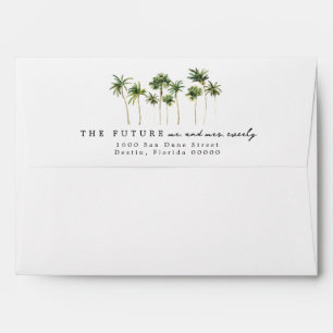 Beach Destination Wedding Return Address Envelope