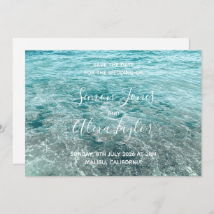 Beach destination wedding save the date