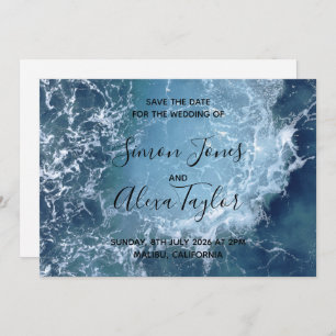 Beach destination wedding save the date