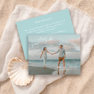 Beach Destination Wedding Save the Date Photo