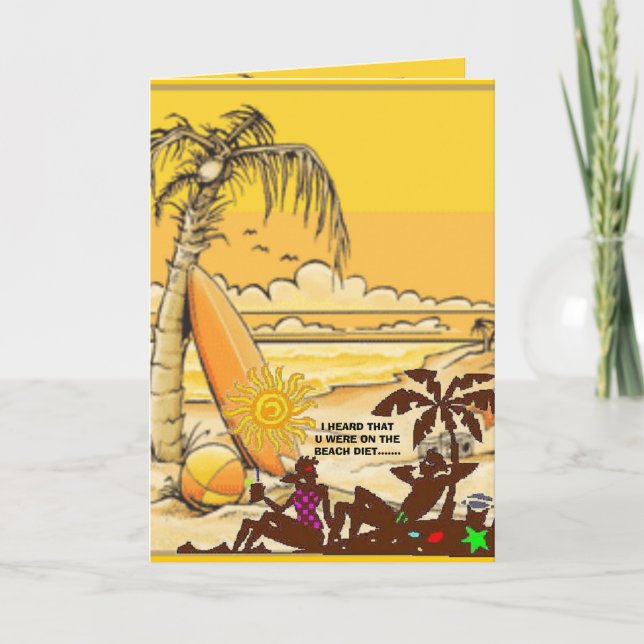BEACH DIET Greeting Card (Front)