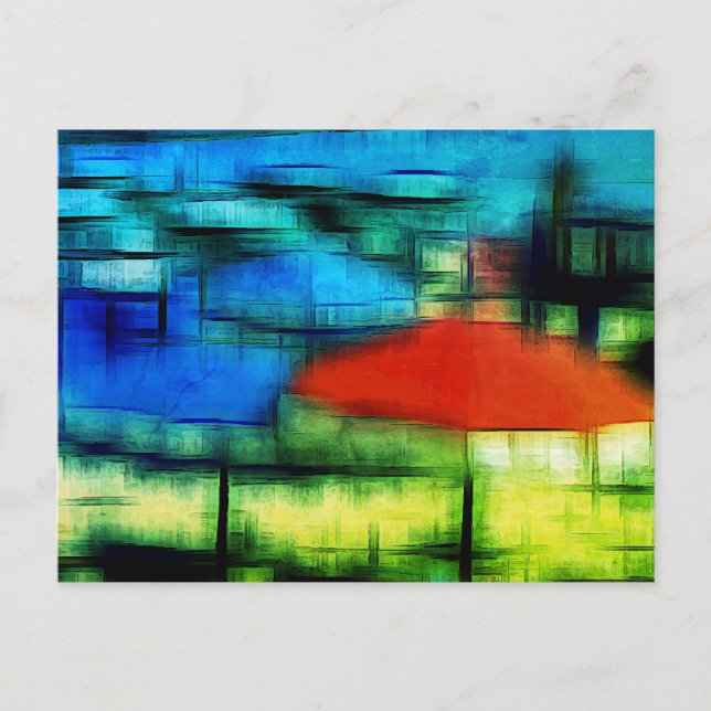 Beach digital effect of style "impression" holiday postcard (Front)