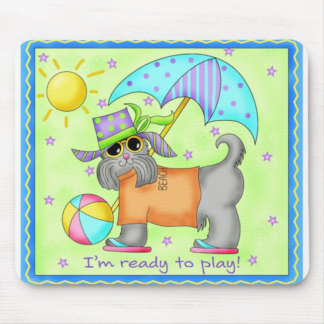 Beach Dog Mouse Pad (Front)