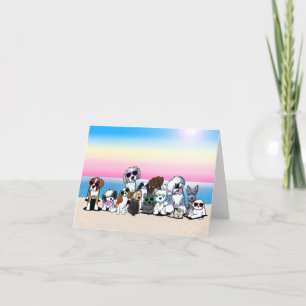 Beach Dogs Thank You Card
