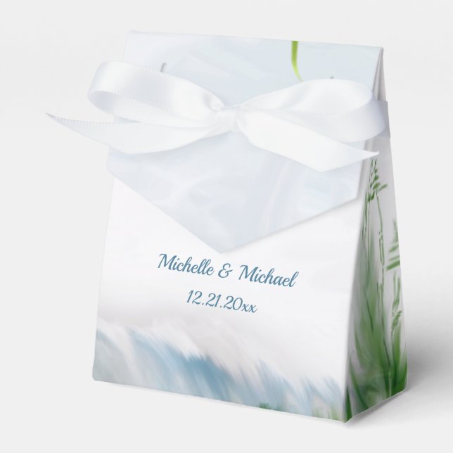 Beach Dune Romance Wedding Favor Box (Front Side)