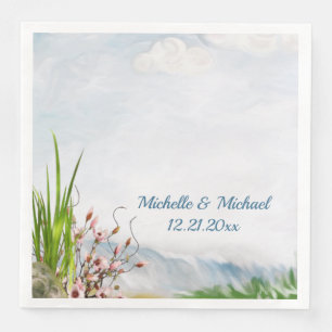 Beach Dune Romance Wedding Napkin