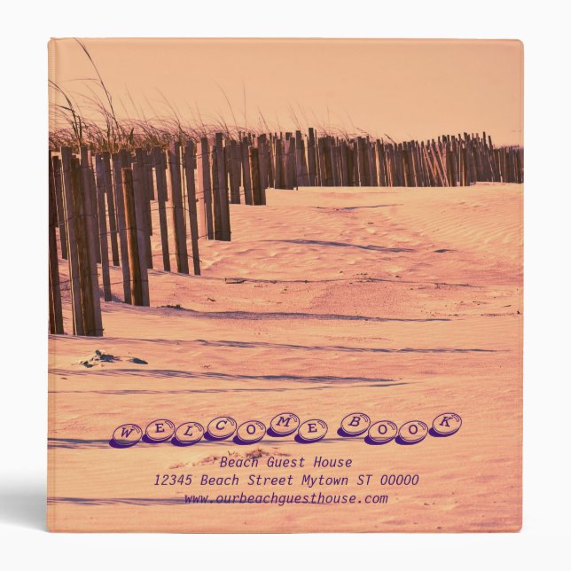 Beach Dunes Guest Book Binder (Front)