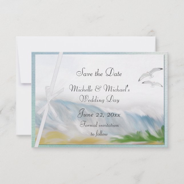 Beach Dunes Romance Save the Date (Front)