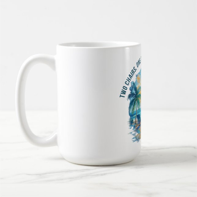 Beach Escape: Two Chairs, One Dream Coffee Mug (Left)