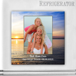 Beach Family Best Mom Photo Magnet