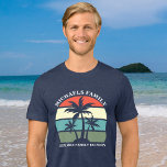 Beach Family Reunion Cool Palm Tree Sunset<br><div class="desc">Cute matching summer family reunion beach vacation tri-blend t-shirts for dad and grandpa to wear on an island cruise or tropical seaside trip. Features beautiful palm trees in front of a pretty ocean sunset. Perfect custom tees for all men in a group to match. Customize with the name or year....</div>