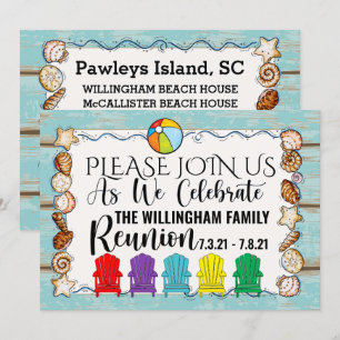 Beach Family Reunion,etc Invitation Template