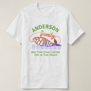 Beach Family Reunion Fish Custom Name + Text T-Shirt