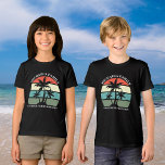 Beach Family Reunion Palm Tree Sunset Kids Tri-Blend Shirt<br><div class="desc">Cute matching summer family reunion beach vacation kids tri-blend t-shirts for children to wear on an island cruise or tropical seaside trip. Features beautiful palm trees in front of a pretty ocean sunset. Perfect custom tees for all the boys and girls in a group to match. Customize with the name...</div>