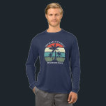 Beach Family Reunion Palm Tree Sunset Long Sleeve Tri-Blend Shirt<br><div class="desc">Cute matching summer family reunion beach vacation long sleeve t-shirts for dad and grandpa to wear on an island cruise or tropical seaside trip. Features beautiful palm trees in front of a pretty ocean sunset. Perfect custom long sleeved tees for all men in a group to match. Customize with the...</div>