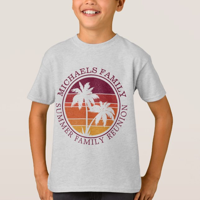 Beach Family Reunion Sunset Island Vacation T-Shirt (Front)