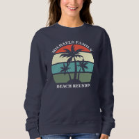 Beach Family Reunion Sunset Palm Tree Custom