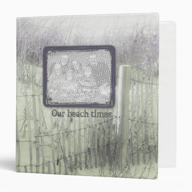 Beach Fence - Custom Photo 1.5" Binder (Front/Inside)