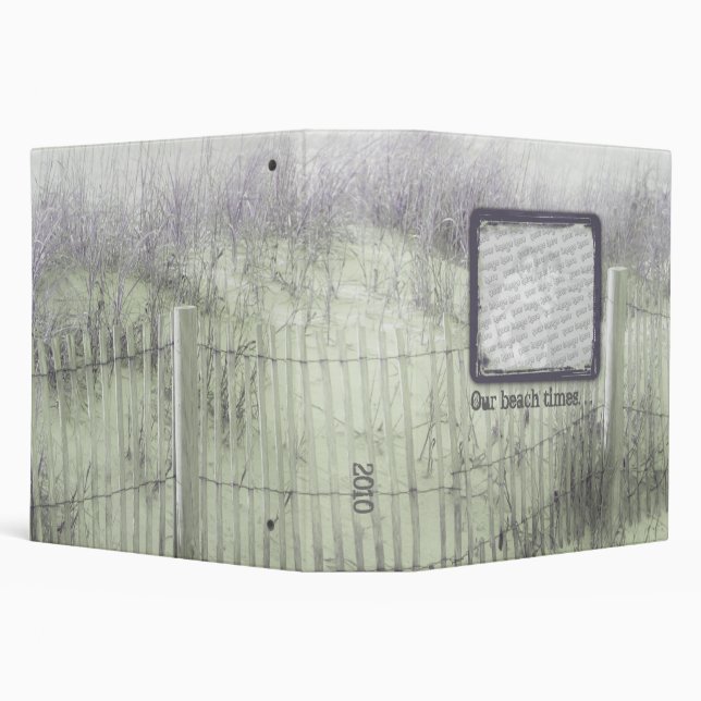 Beach Fence - Custom Photo 2" Binder (Background)