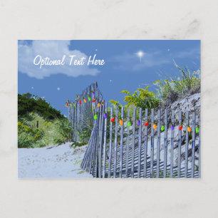 Beach Fence & Dunes Postcard