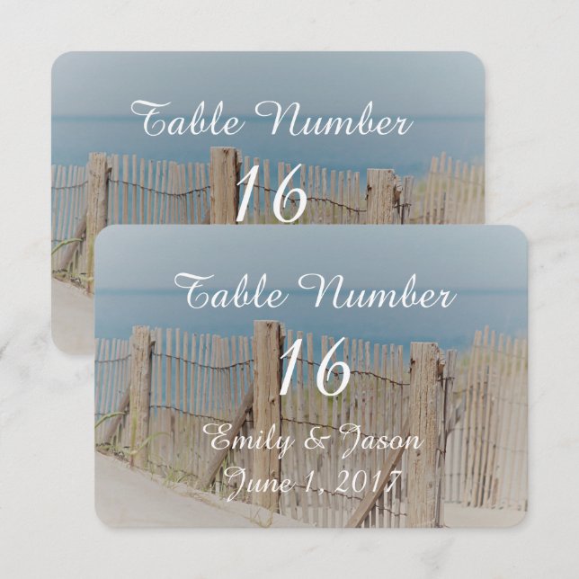 Beach fence in the sand dunes invitation (Front/Back)
