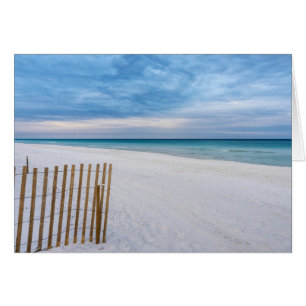 Beach Fence Morning Destin Florida Greeting Card
