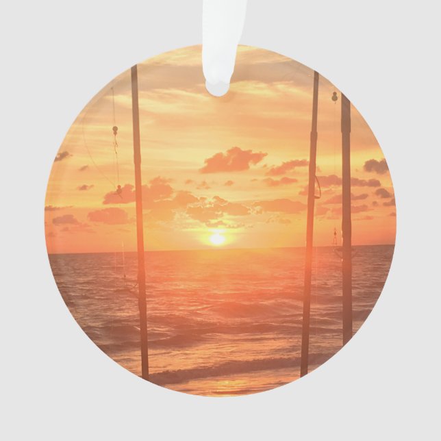 Beach Fishing Ornament (Front)