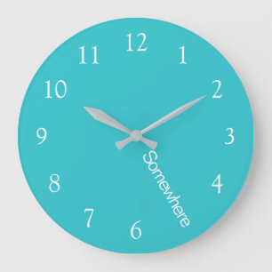 Beach Five O'Clock Somewhere Turquoise Large Clock