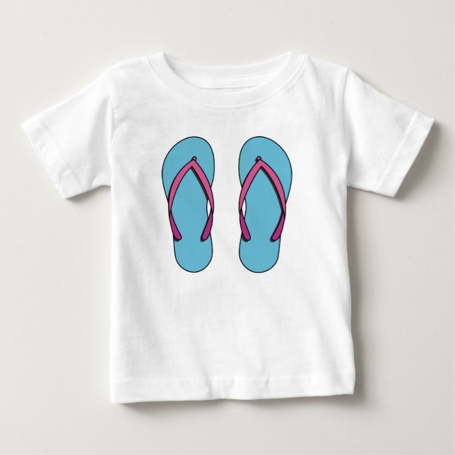 Beach Flip Flops Baby T-Shirt (Front)