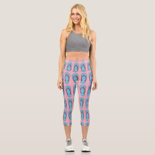 Beach Flip Flops Capri Leggings
