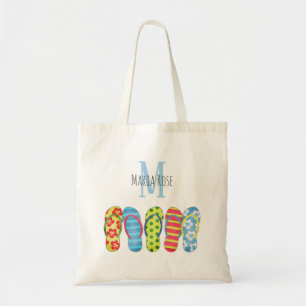Beach Flip Flops Cute Girly Ocean Casual Tote Bag