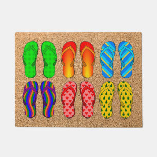Beach Flip-Flops Doormat