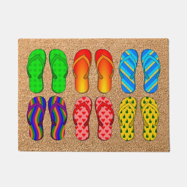 Beach Flip-Flops Doormat (Front)