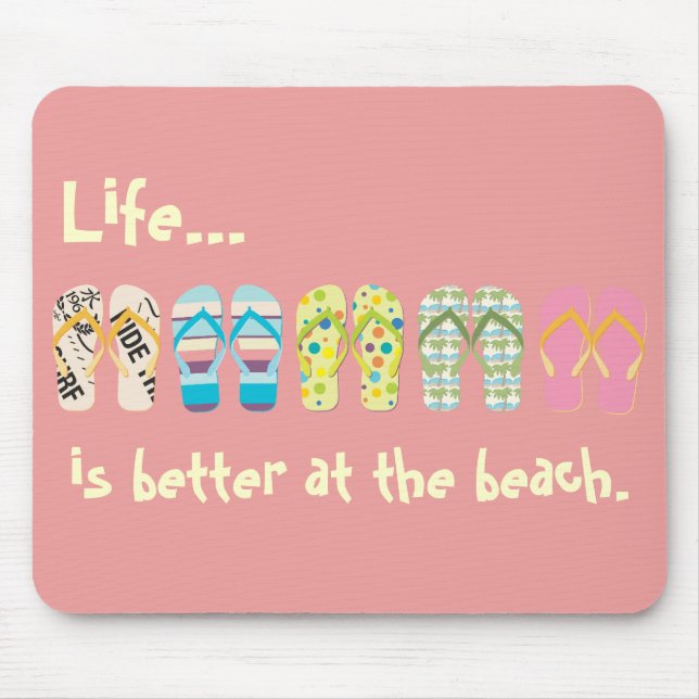 Beach Flip Flops Mousepad (Front)