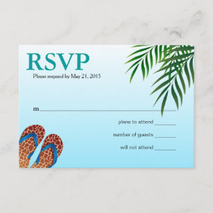 Beach Flip Flops RSVP Card