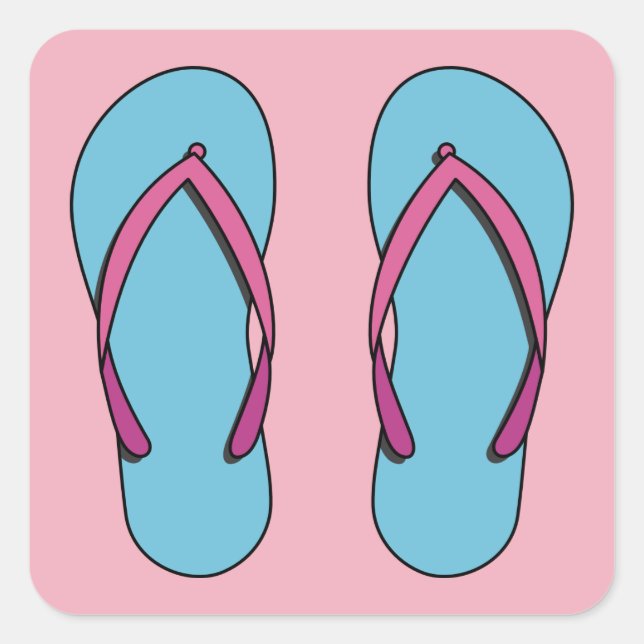 Beach Flip Flops Square Sticker (Front)