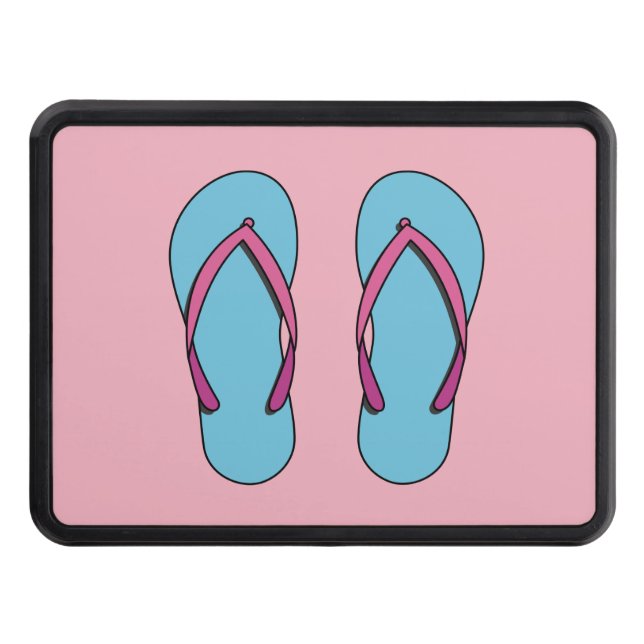 Beach Flip Flops Trailer Hitch Cover (Front)