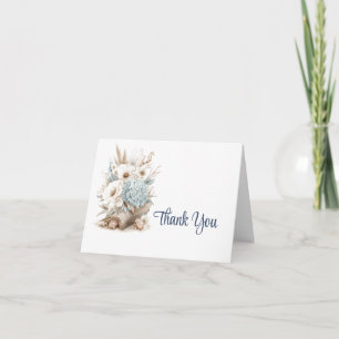 Beach Floral Thank You Note Card