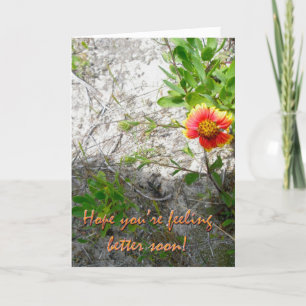 Beach Flower Get Well Card