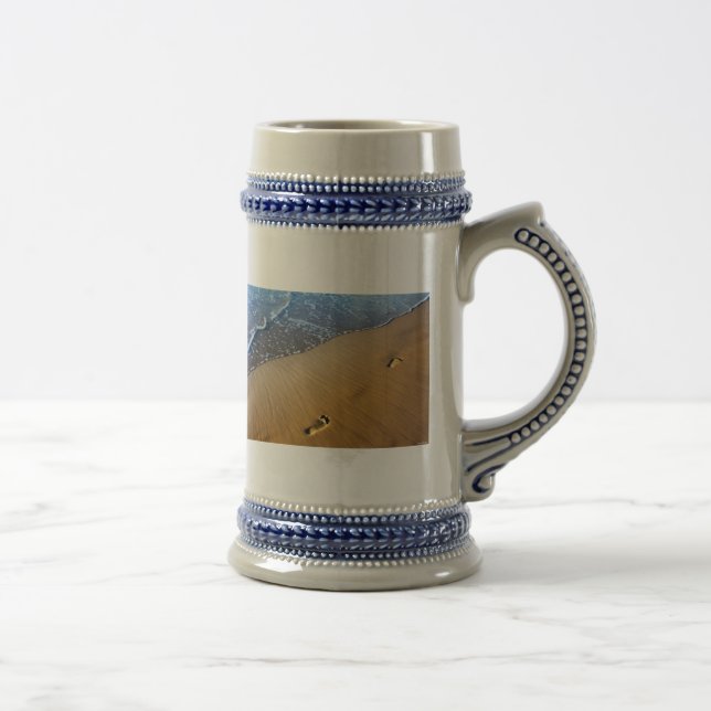 Beach Footsteps Beer Stein (Right)