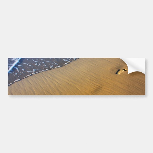 Beach Footsteps Bumper Sticker (Front)