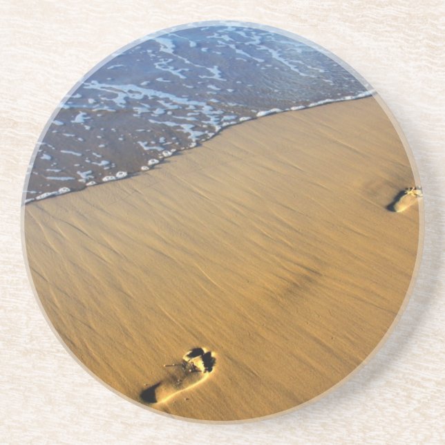 Beach Footsteps Coaster (Front)