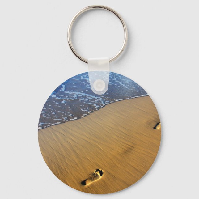 Beach Footsteps Keychain (Front)