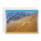 Beach Footsteps Thank You blank card