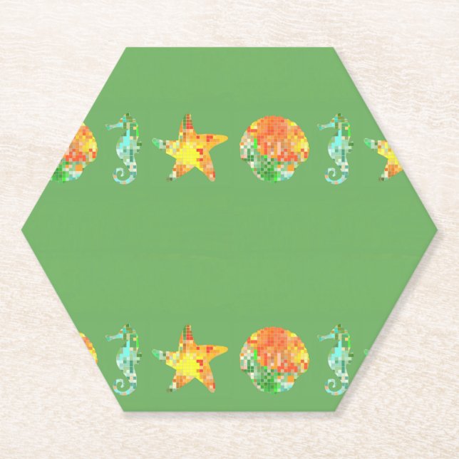 Beach Fresh Paper Coaster (Front)