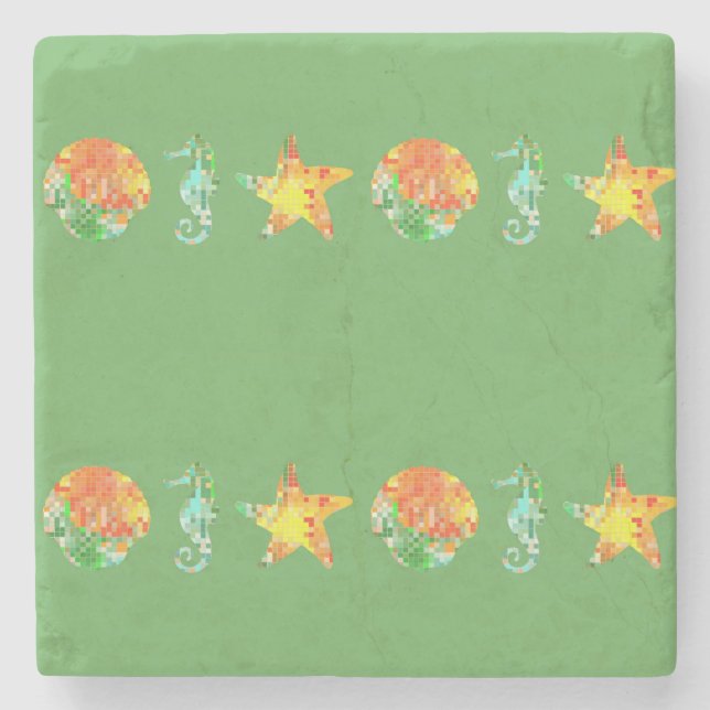 Beach Fresh Stone Coaster (Front)