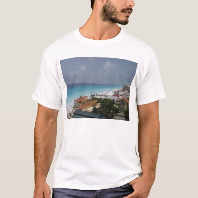 Beach Front, Cancun, Mexico T-Shirt (Front)