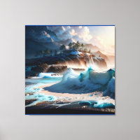 Beach Front Ocean Waves Landscape 1