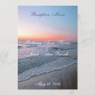 Beach Front View Menu 5x7