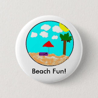 Beach Fun! 2 Inch Round Button